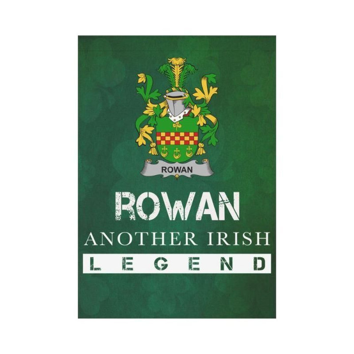 Irish Garden Flag, Rowan Family Crest Shamrock Yard Flag A9