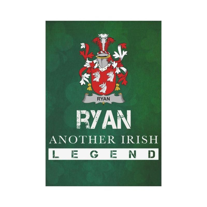 Irish Garden Flag, Ryan Or O'Mulrian Family Crest Shamrock Yard Flag A9