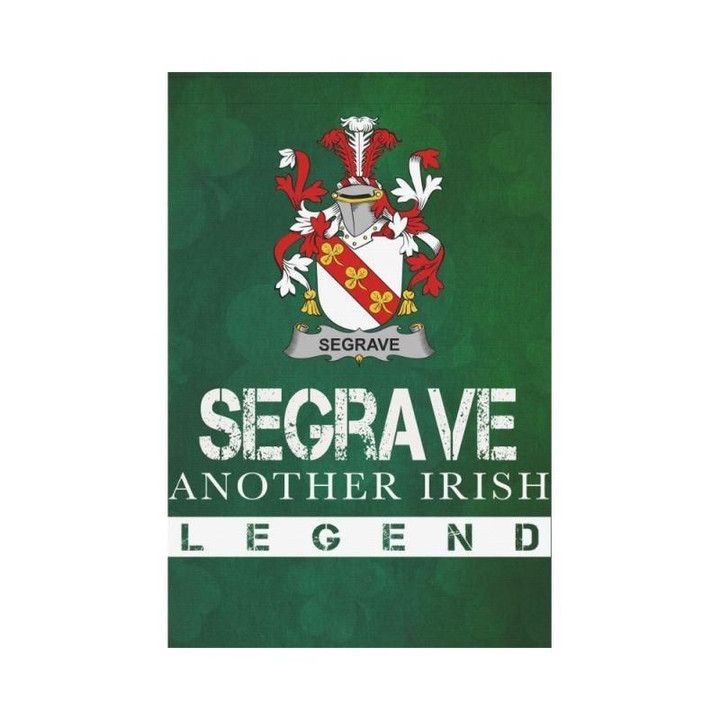 Irish Garden Flag, Segrave Family Crest Shamrock Yard Flag A9