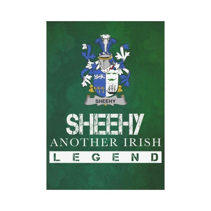 Irish Garden Flag, Sheehy Or Mcsheehy Family Crest Shamrock Yard Flag A9