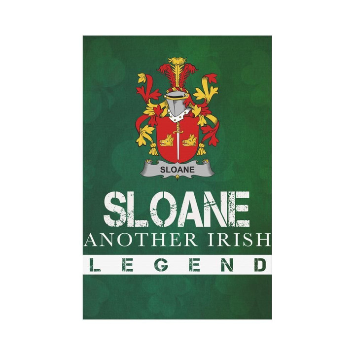Irish Garden Flag, Sloane Family Crest Shamrock Yard Flag A9