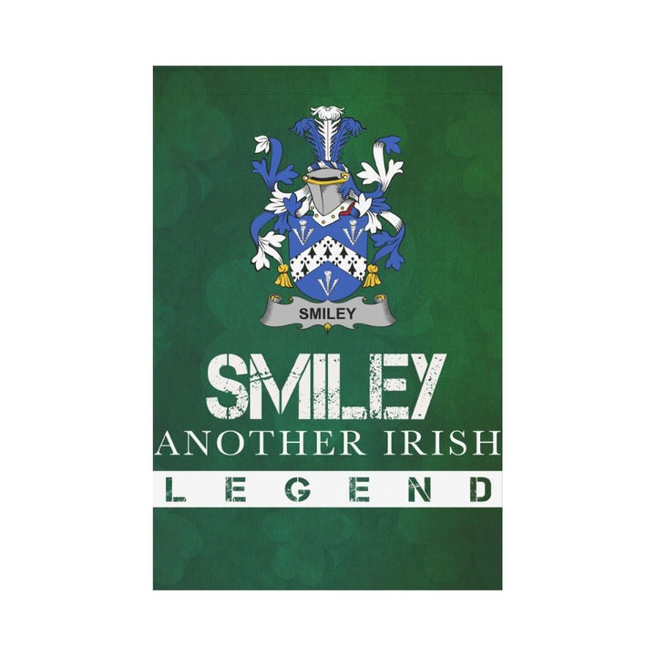 Irish Garden Flag, Smiley Or Smyly Family Crest Shamrock Yard Flag A9