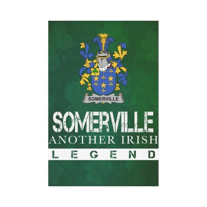 Irish Garden Flag, Somerville Family Crest Shamrock Yard Flag A9