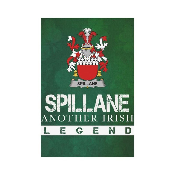Irish Garden Flag, Spillane Or O'Spillane Family Crest Shamrock Yard Flag A9