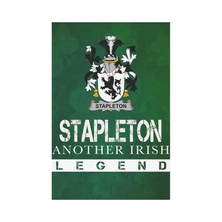Irish Garden Flag, Stapleton Family Crest Shamrock Yard Flag A9
