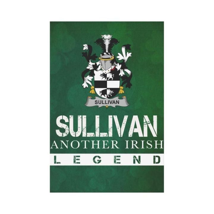 Irish Garden Flag, Sullivan Or O'Sullivan (Beare) Family Crest Shamrock Yard Flag A9