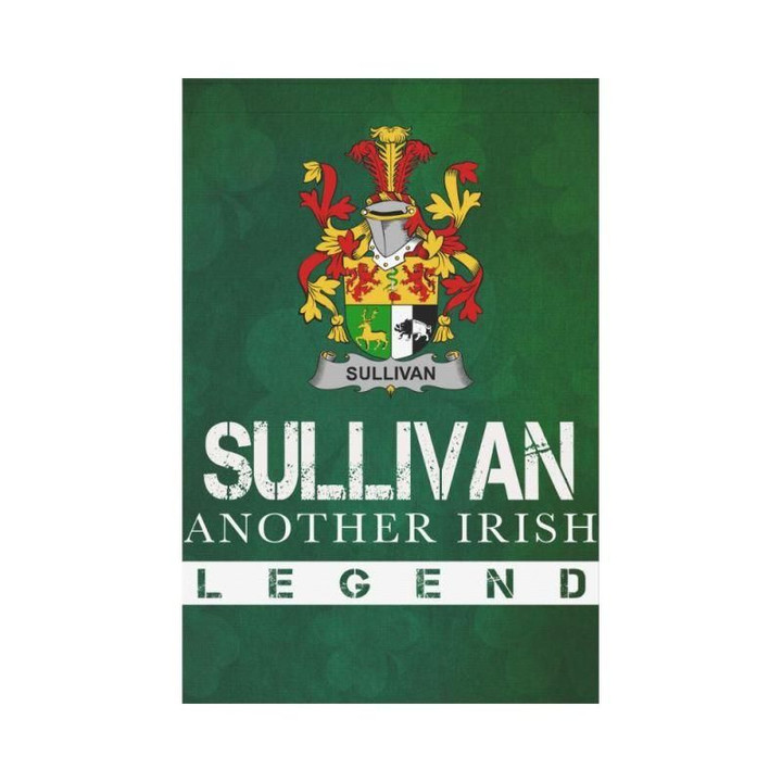 Irish Garden Flag, Sullivan Or O'Sullivan Family Crest Shamrock Yard Flag A9