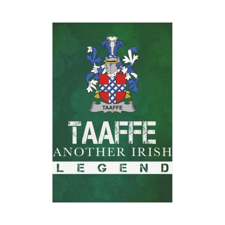 Irish Garden Flag, Taaffe Family Crest Shamrock Yard Flag A9