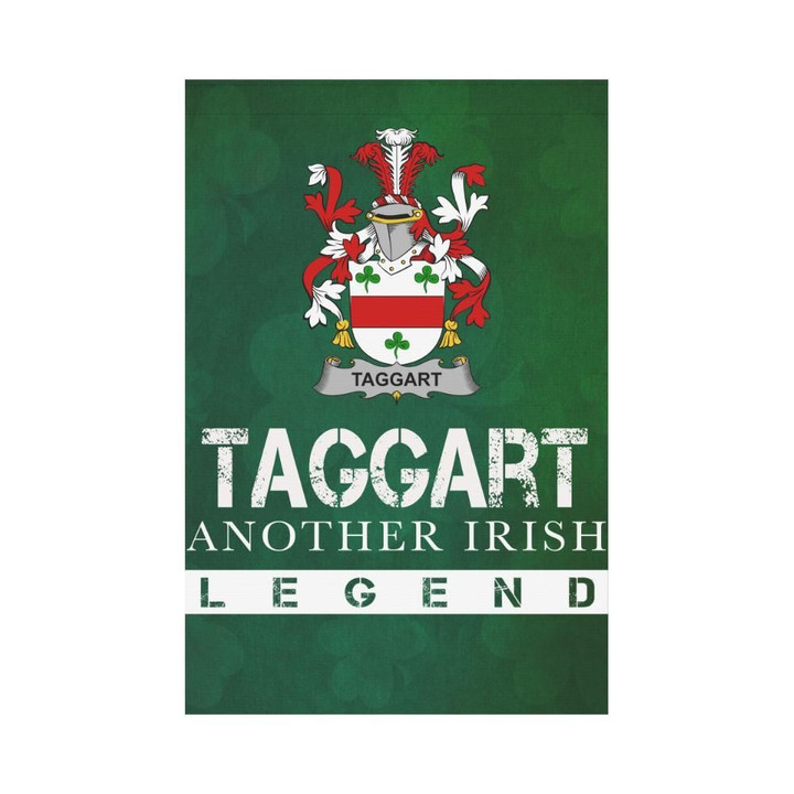 Irish Garden Flag, Taggart Or Mcentaggart Family Crest Shamrock Yard Flag A9