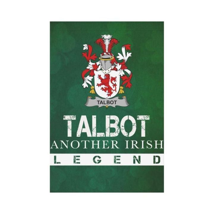 Irish Garden Flag, Talbot Family Crest Shamrock Yard Flag A9