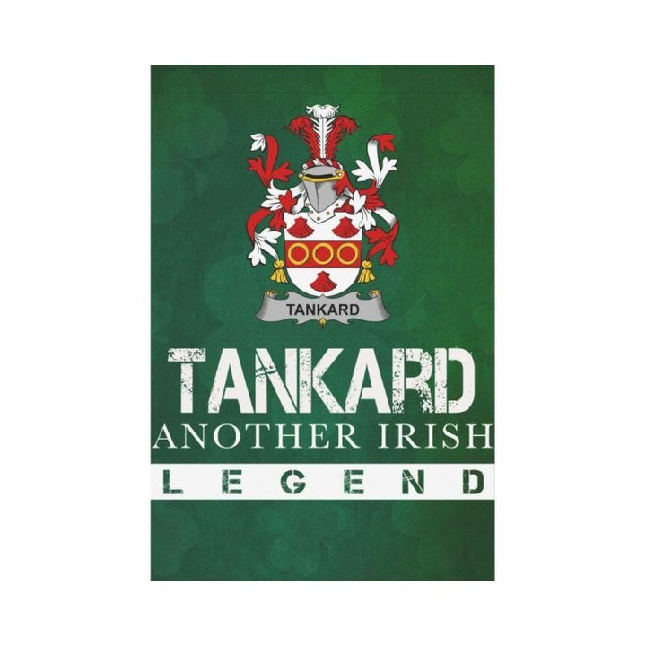 Irish Garden Flag, Tankard Family Crest Shamrock Yard Flag A9