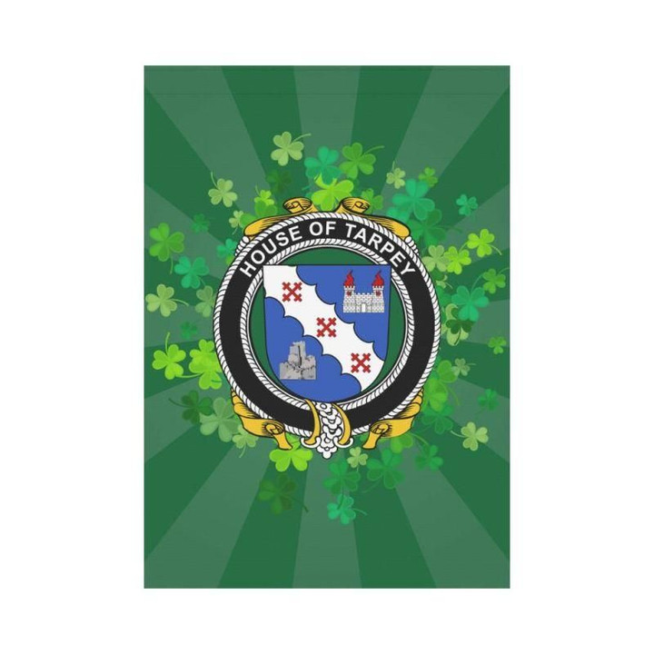 Irish Garden Flag, Tarpey Family Crest Shamrock Yard Flag A9