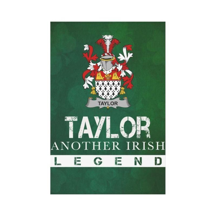 Irish Garden Flag, Taylor Family Crest Shamrock Yard Flag A9