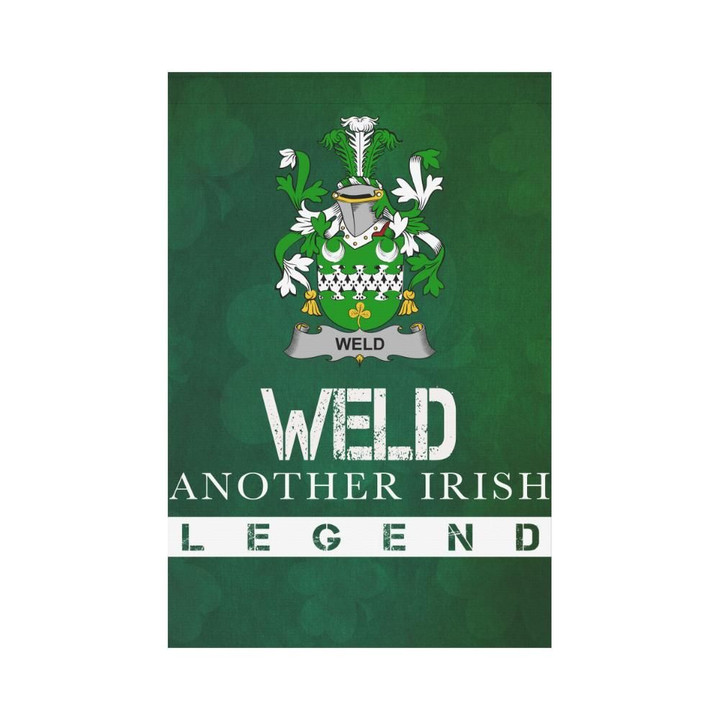 Irish Garden Flag, Weld Family Crest Shamrock Yard Flag A9