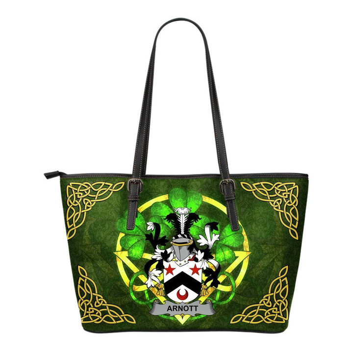 Irish Handbags, Arnott Family Crest Handbags  Shamrock Tote Bag Small Size A7