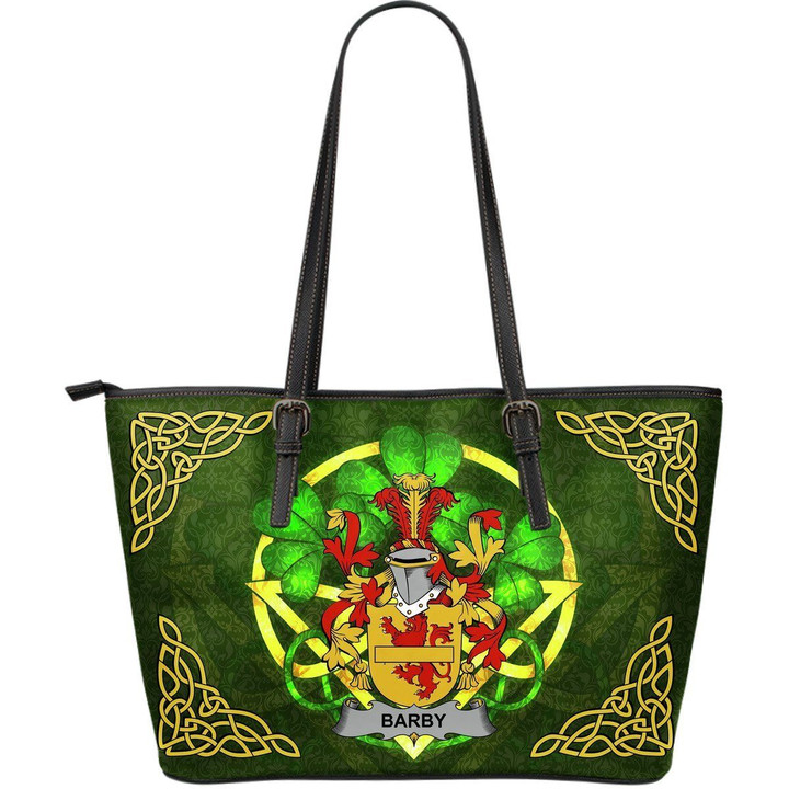 Irish Handbags, Barby Family Crest Handbags  Shamrock Tote Bag Large Size A7