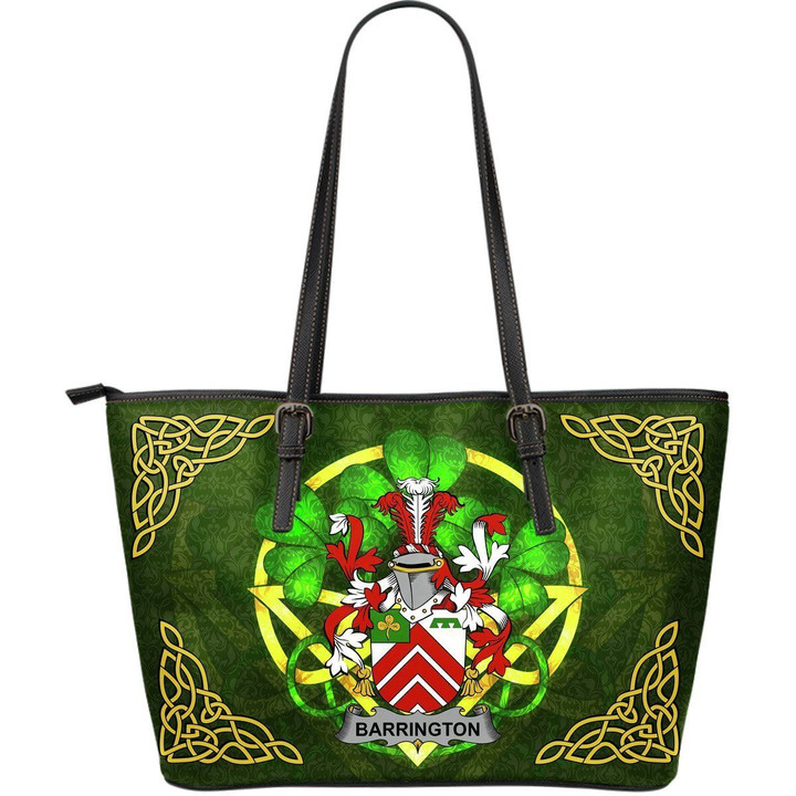Irish Handbags, Barrington Family Crest Handbags  Shamrock Tote Bag Large Size A7