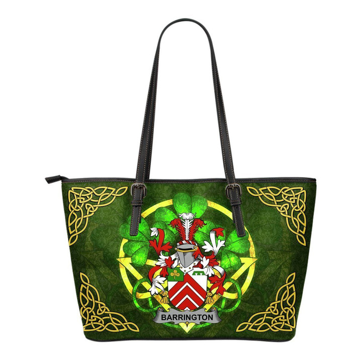 Irish Handbags, Barrington Family Crest Handbags  Shamrock Tote Bag Small Size A7
