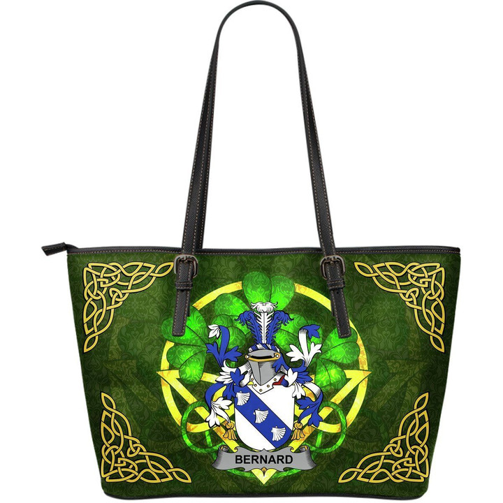 Irish Handbags, Bernard Family Crest Handbags  Shamrock Tote Bag Large Size A7