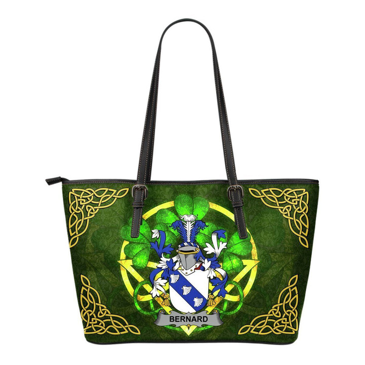 Irish Handbags, Bernard Family Crest Handbags  Shamrock Tote Bag Small Size A7