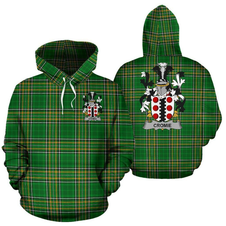Cromie Ireland Hoodie Irish National Tartan (Pullover) | Women & Men | Over 1400 Crests