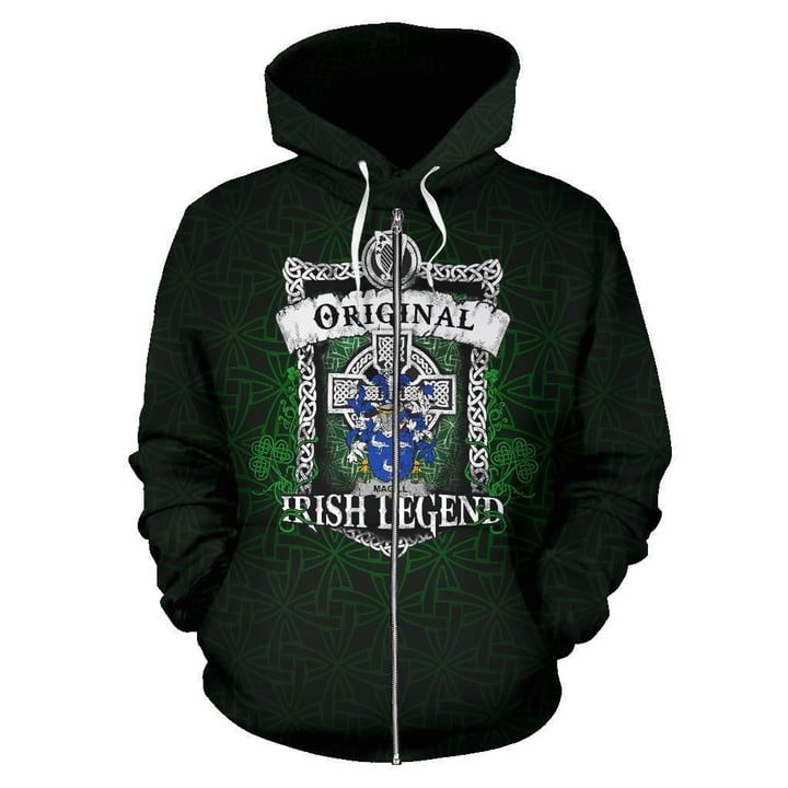 Magill Ireland Zip Hoodie Original Irish Legend | Over 1400 Crests | Women and Men | Clothing