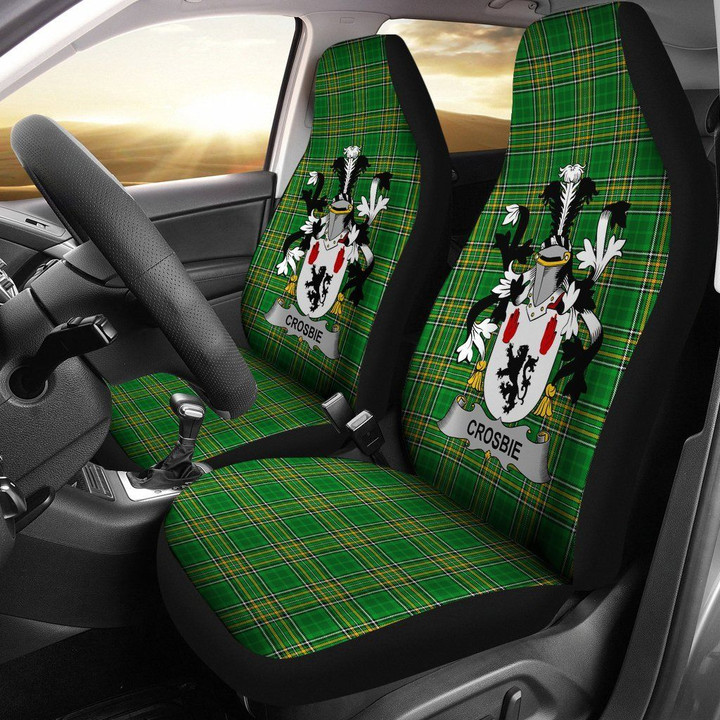 Crosbie or McCrossan Ireland Car Seat Cover Irish National Tartan Irish Family (Set of Two) | Over 1400 Crests