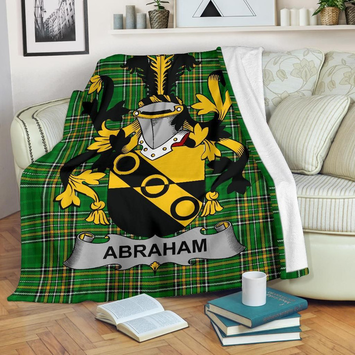 Abraham Ireland Blanket Irish National Tartan | Over 1400 Crests | Home Set | Home Decor