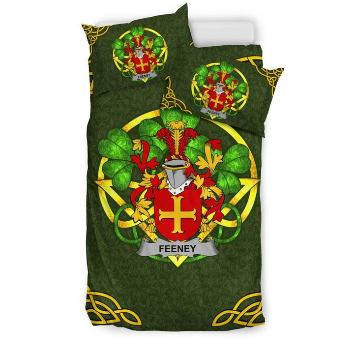 Feeney or O'Feney Ireland Bedding Set Celtic Shamrock (Duvet Cover) | Over 1400 Crests | Home Set | Home Decor