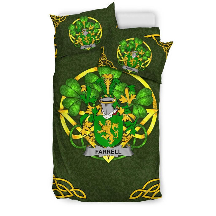Farrell or O'Ferrell Ireland Bedding Set Celtic Shamrock (Duvet Cover) | Over 1400 Crests | Home Set | Home Decor