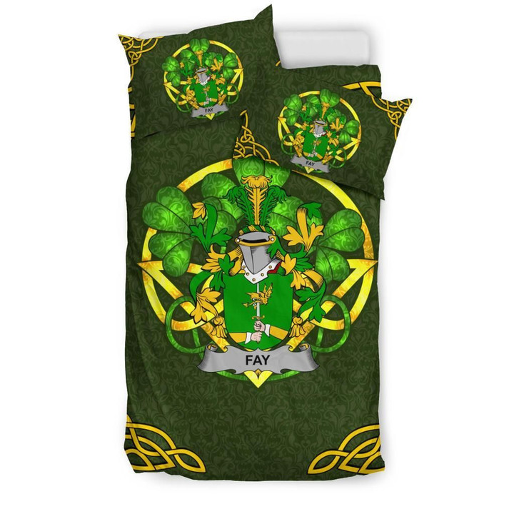 Fay or O'Fee Ireland Bedding Set Celtic Shamrock (Duvet Cover) | Over 1400 Crests | Home Set | Home Decor