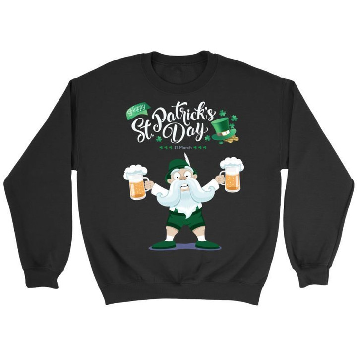 Ireland St.patricks Day T-Shirts S1 Crewneck Sweatshirt / Black S