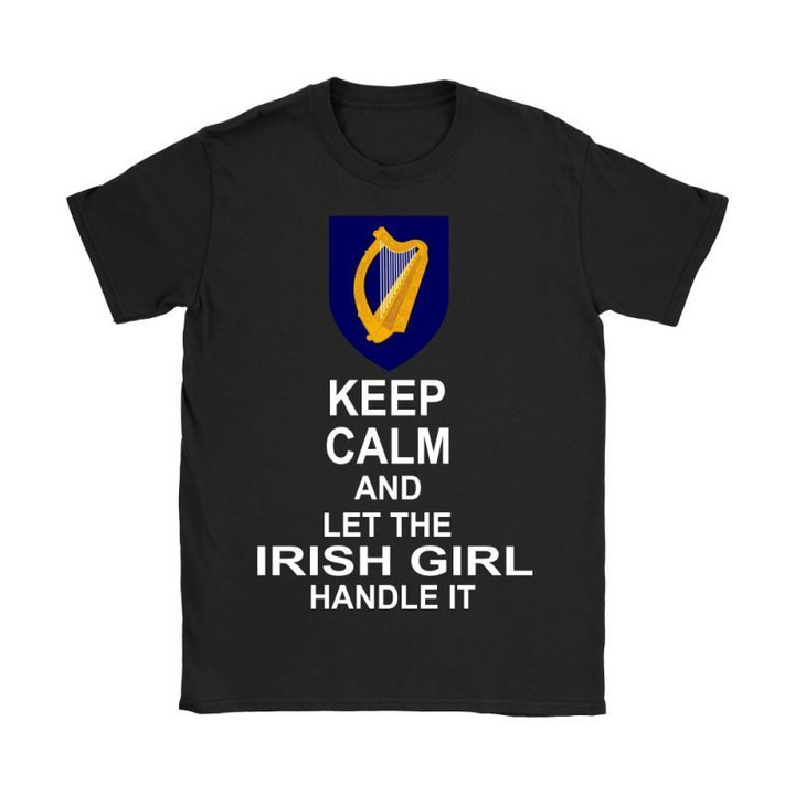 Keep Calm Irish Girl G5 Gildan Womens T-Shirt / Black S T-Shirts