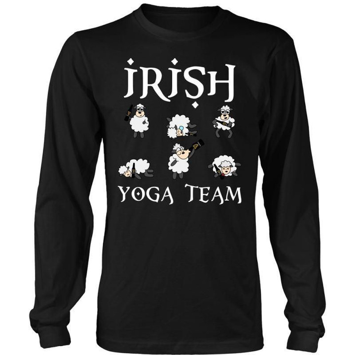 Irish Yoga Team T-Shirt H5 District Long Sleeve Shirt / Black S T-Shirts
