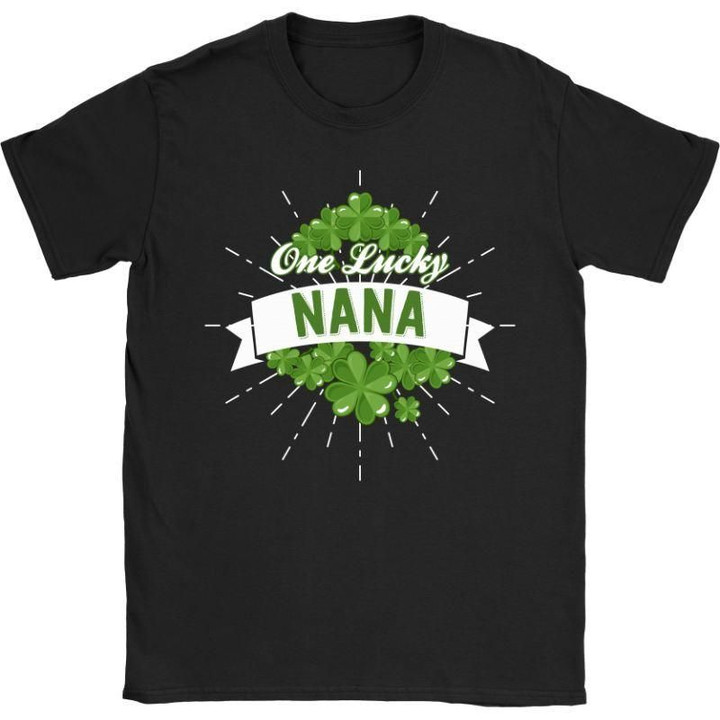 One Lucky Nana Gildan Womens T-Shirt / Black S T-Shirts