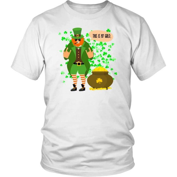 St Patrick This Is My Gold T-Shirt A0 District Unisex Shirt / White S T-Shirts
