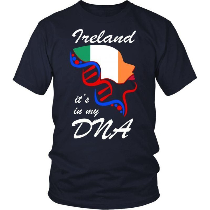 Ireland Its In My Dna Ha3 District Unisex Shirt / Navy S T-Shirts