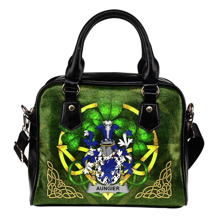 Aungier Ireland Shoulder HandBag Celtic Shamrock | Over 1400 Crests | Bags | Premium Quality