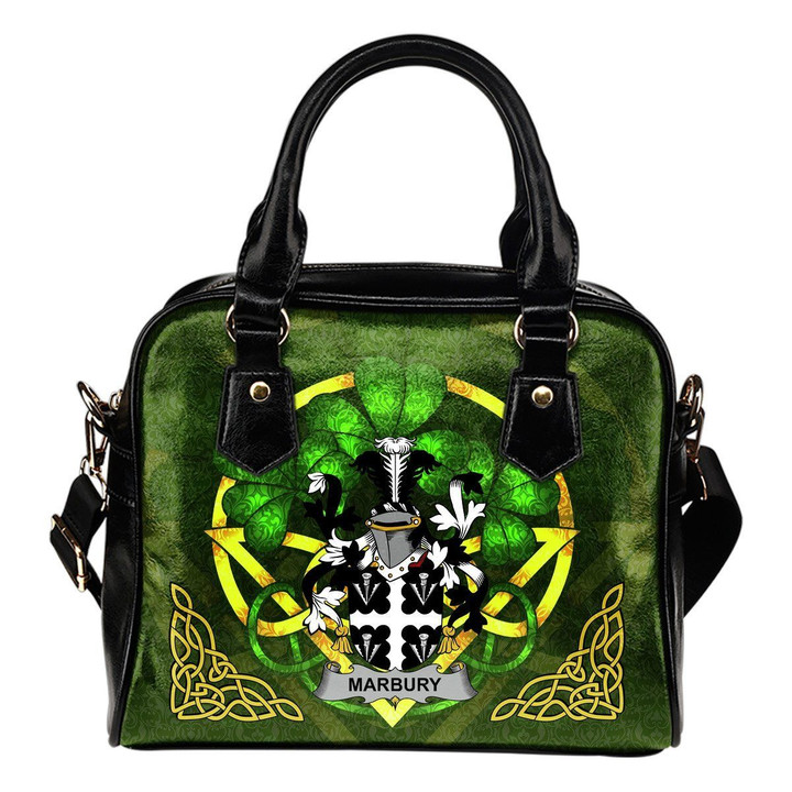Marbury or Maybery Ireland Shoulder HandBag Celtic Shamrock | Over 1400 Crests | Bags | Premium Quality