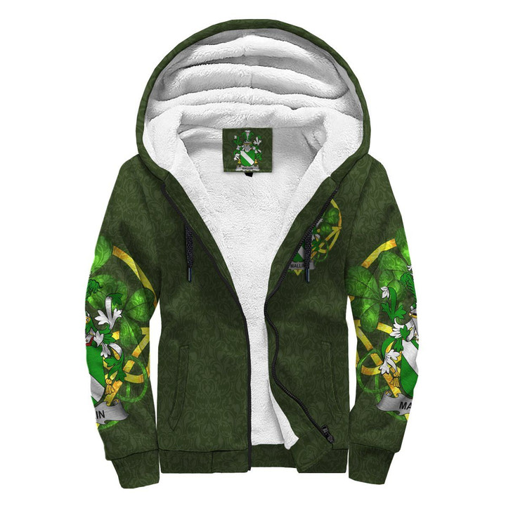 Mallin or O'Mallan Ireland Sherpa Hoodie Celtic and Shamrock | Over 1400 Crests | Clothing | Apparel
