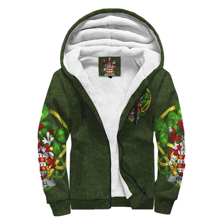 Tyrrell or Terrell Ireland Sherpa Hoodie Celtic and Shamrock | Over 1400 Crests | Clothing | Apparel