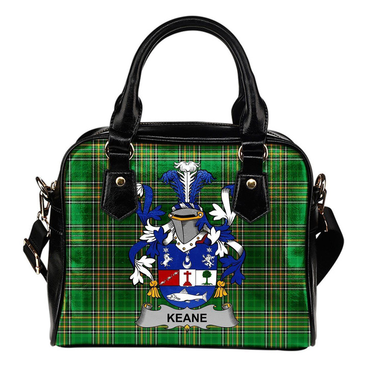 Keane or O'Cahan Ireland Shoulder Handbag Irish National Tartan  | Over 1400 Crests | Bags | Water-Resistant PU leather