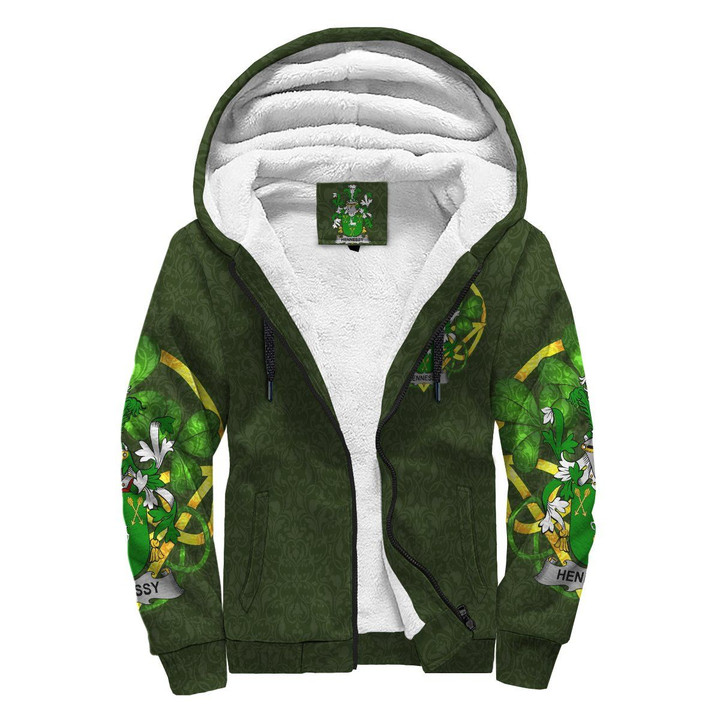 Hennessy or O'Hennessy Ireland Sherpa Hoodie Celtic and Shamrock | Over 1400 Crests | Clothing | Apparel