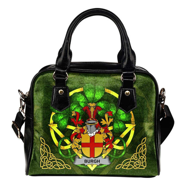 Burgh Ireland Shoulder HandBag Celtic Shamrock | Over 1400 Crests | Bags | Premium Quality