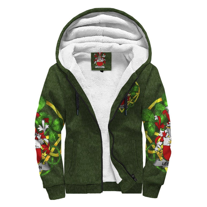 Leeson Ireland Sherpa Hoodie Celtic and Shamrock | Over 1400 Crests | Clothing | Apparel