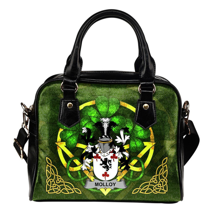 Molloy or O'Mulloy Ireland Shoulder HandBag Celtic Shamrock | Over 1400 Crests | Bags | Premium Quality