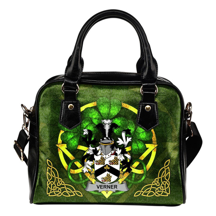 Verner Ireland Shoulder HandBag Celtic Shamrock | Over 1400 Crests | Bags | Premium Quality