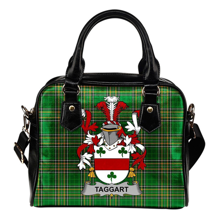 Taggart or McEntaggart Ireland Shoulder Handbag Irish National Tartan  | Over 1400 Crests | Bags | Water-Resistant PU leather