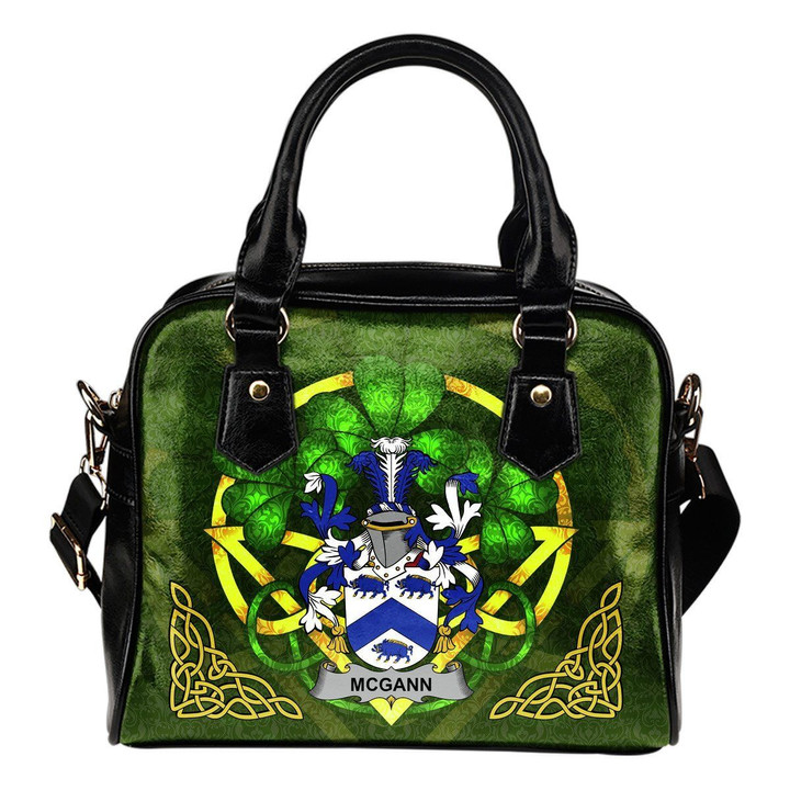 McGann or Magan Ireland Shoulder HandBag Celtic Shamrock | Over 1400 Crests | Bags | Premium Quality