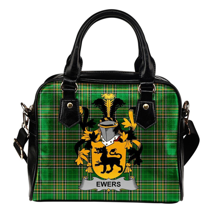 Ewers Ireland Shoulder Handbag Irish National Tartan  | Over 1400 Crests | Bags | Water-Resistant PU leather